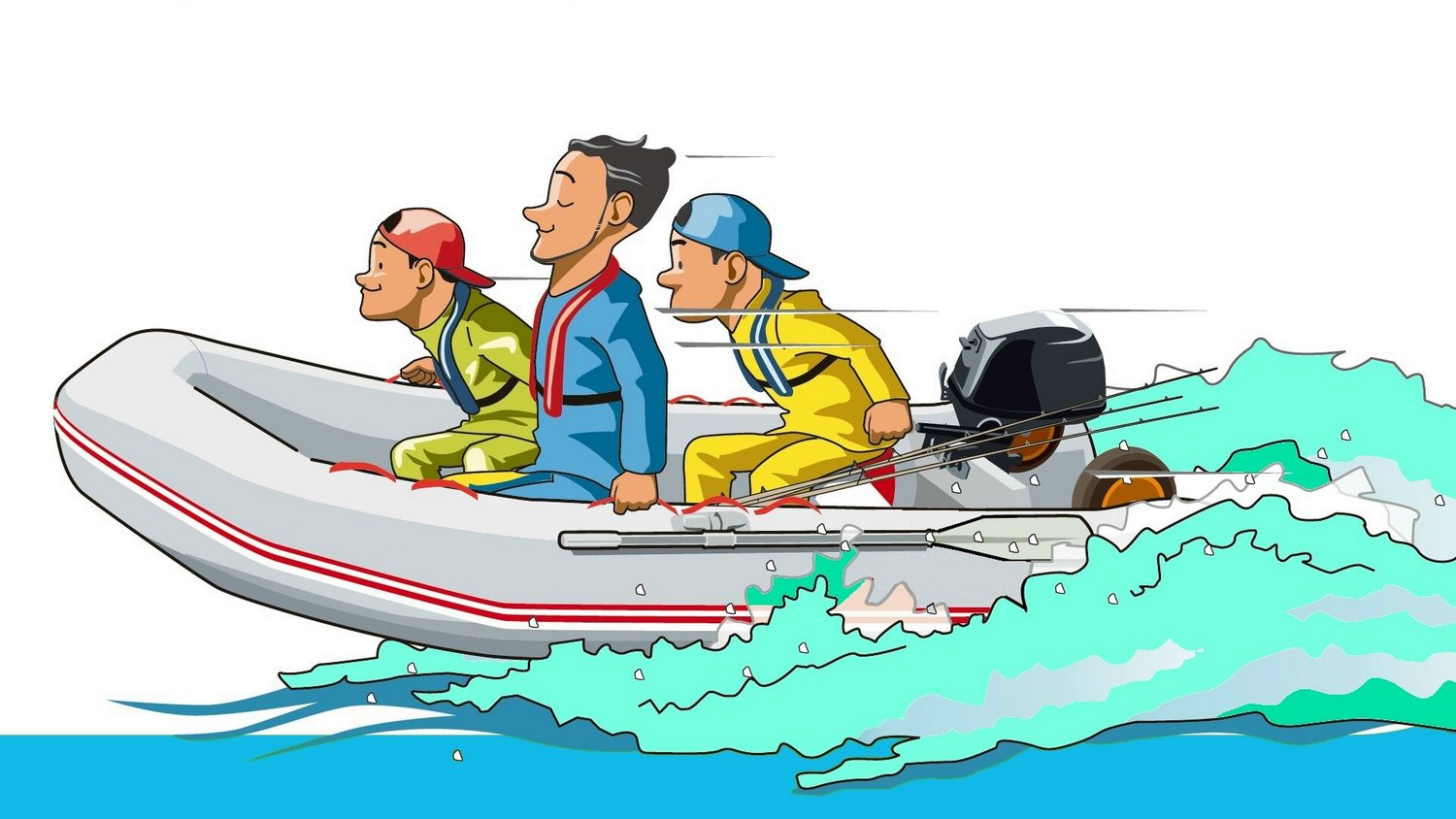 Inflatable Boats Clipart